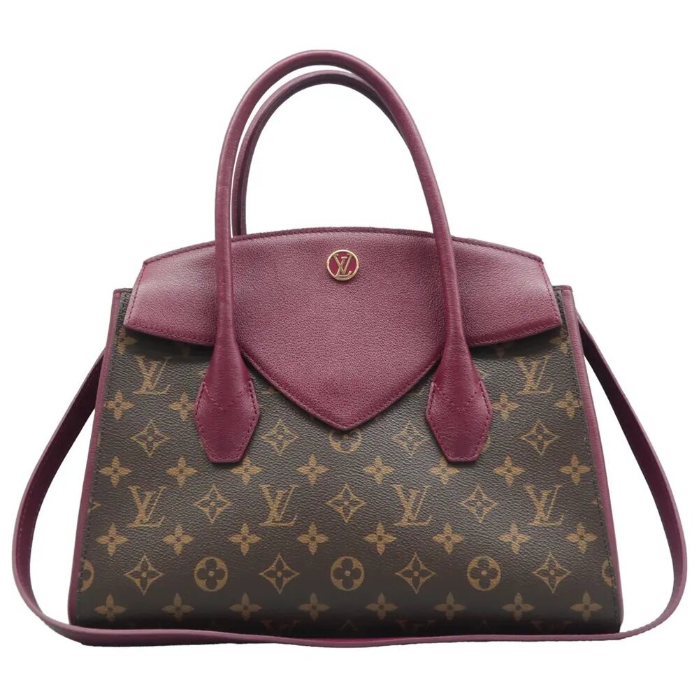 100% Authentic Louis Vuitton Florine Brown&Purple Monogram Canvas Satchel - Picture 1 of 12